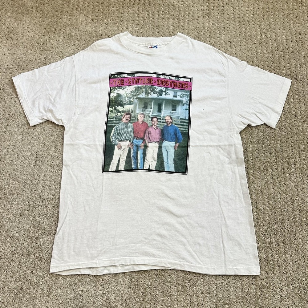 Vintage Statler Brothers T-Shirt Men's XL Hanes Beefy USA Country Music‎ 80s 90s